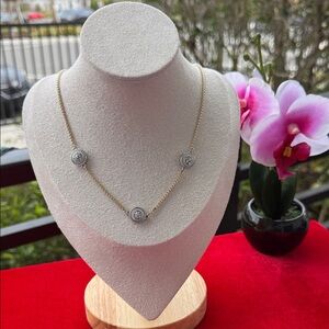 Elegant Gold and Silver Necklace 16-20 inch